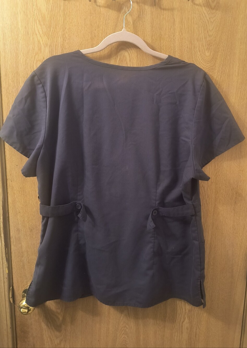 Grey's Anatomy by Barco Women's Scrub Set XL Grey Mock Wrap V-Neck - Picture 3 of 9